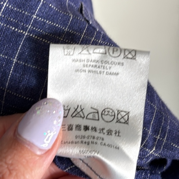 Jaeger Linen Button Down Blouse Size Size 14 Lagenlook Summer - Picture 4 of 7